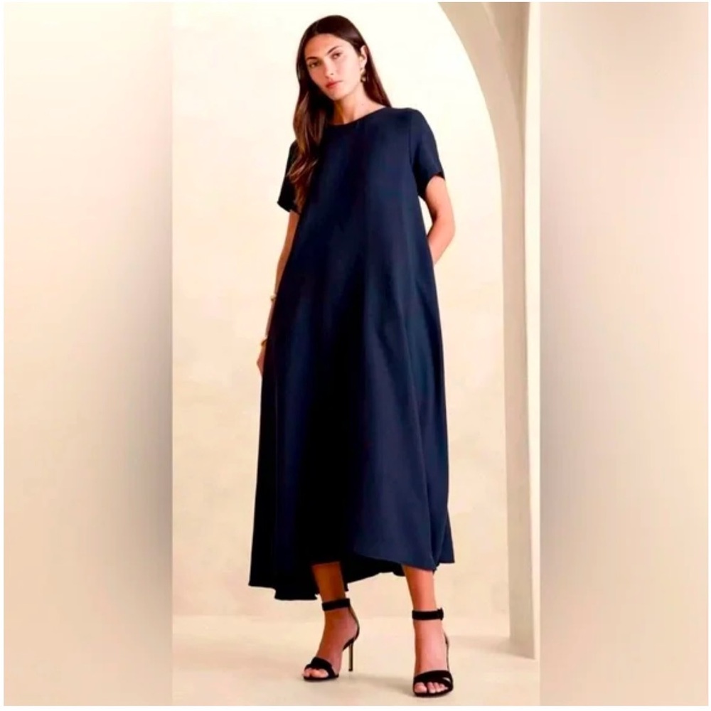 Elegant Navy Blue Maxi Dress